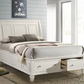 Sandy Beach Wood Queen Storage Panel Bed Cream White 201309Q