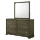 Gran Park 6-drawer Dresser and Mirror Dark Cocoa 224933M