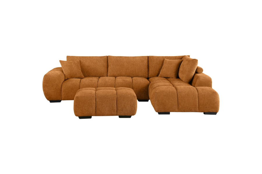 Camacho Upholstered Sectional Sofa with Ottoman Set Orange 503975-SET Comming Soon