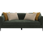 Jade Chenille Upholstered Modern Track Arm Sofa Green 509131