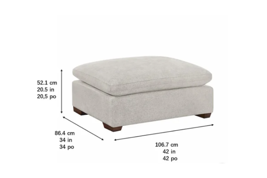 Thomasville Lowell Fabric Ottoman