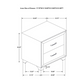 Melody Upholstered 2-drawer Nightstand Grey 223382 Comming Soon