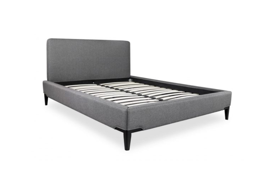 Cama Queen con plataforma tapizada Alice