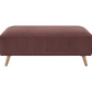 Elizabeth Corduroy Upholstered Ottoman Wine Red 503959