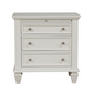 Sandy Beach 3-drawer Nightstand Cream White 201302