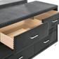 Melody 6-drawer Upholstered Dresser with Mirror Grey 223383M Comming Soon