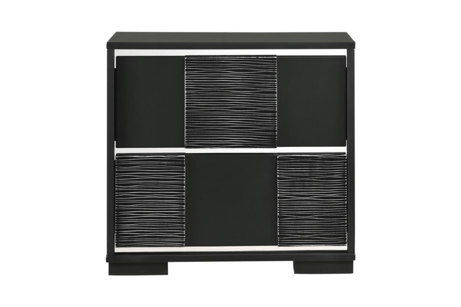 Blacktoft 2-drawer Nightstand Black 207102