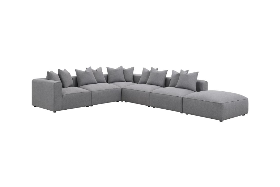 Jennifer 6-piece Upholstered Modular Sectional Grey 551594-SET