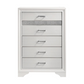 Miranda 5-drawer Bedroom Chest White 205115 Comming Soon