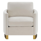 Sillón decorativo con brazos arqueados tapizado Corliss beige 508823 