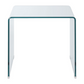 Ripley Squared Tempered Bent Glass Side End Table Clear 705327