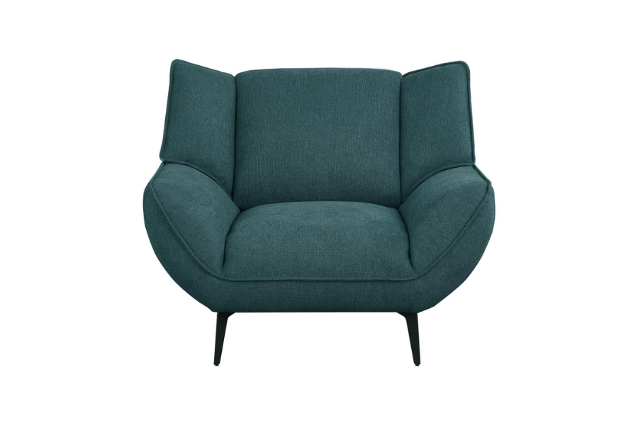 Acton Upholstered Flared Arm Accent Chair Teal Blue 511163