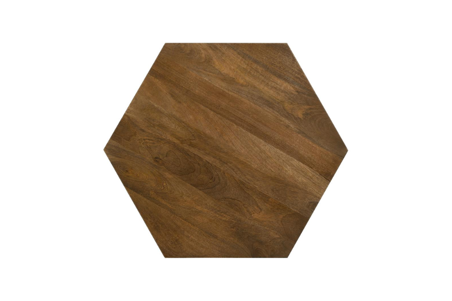 Zalika Hexagonal Solid Mango Wood Coffee Table Natural 724188 Comming Soon