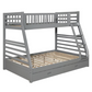 Ashton 2-drawer Wood Twin Over Full Bunk Bed Grey 460182