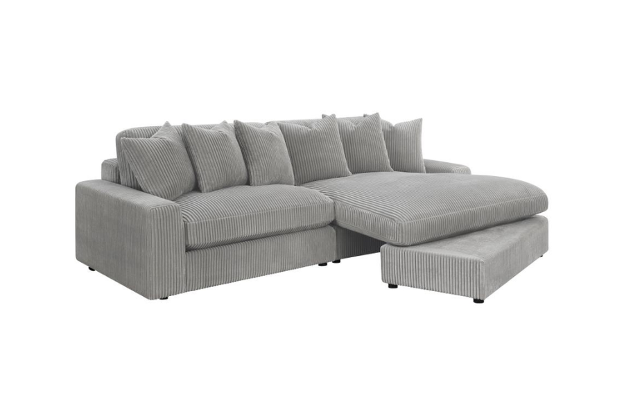 Blaine Upholstered Reversible Chaise Sectional Sofa Fog 509900