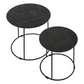 Loannis 2-piece Round Mango Wood Nesting Table Matte Black	935842