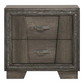 Janine 2-drawer Nightstand Grey 223552