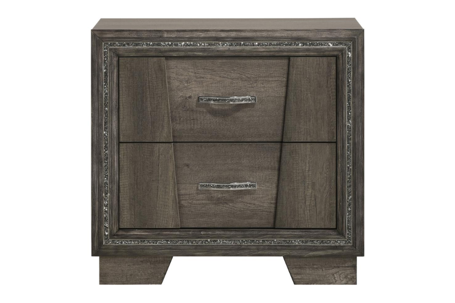 Janine 2-drawer Nightstand Grey 223552