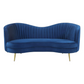 Sophia Upholstered Channel Tufted Loveseat Blue 506862