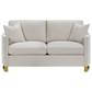 Corliss Upholstered Arched Arm Loveseat Beige 508822