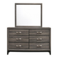 Watson 6-drawer Dresser with Mirror Grey Oak 212423M