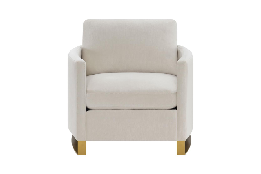 Corliss Upholstered Arched Arm Accent Chair Beige 508823