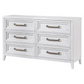 Marielle 6-drawer Bedroom Dresser Distressed White 224843