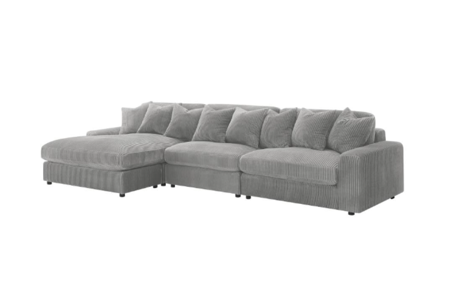 Blaine Upholstered Reversible Chaise Sectional Sofa Fog 509900-SET