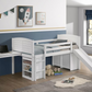 Millie Twin Workstation Loft Bed White 400330T