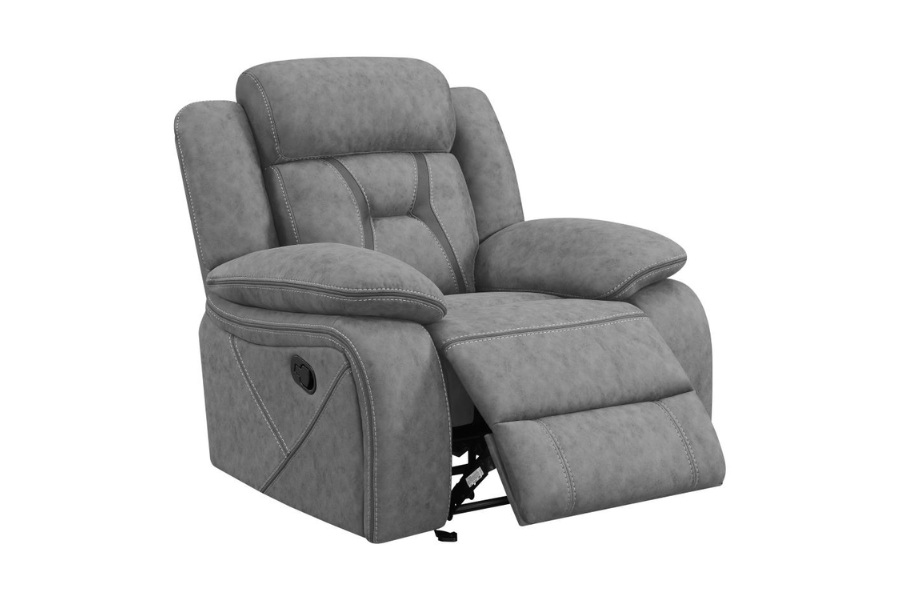 Higgins Upholstered Glider Recliner Chair Grey 602263