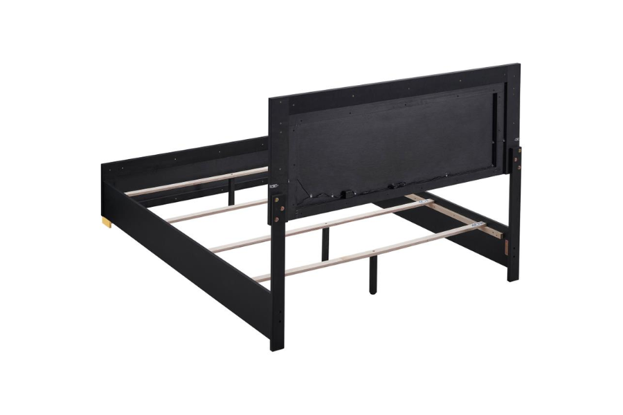 Marceline Wood Eastern King LED Panel Bed Black 222831KE Coming Soon