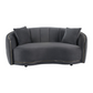 Brookside Velvet Upholstered Curved Loveseat Dark Grey 504845 Comming Soon