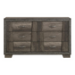 Janine 6-drawer Dresser Grey 223553