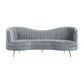 Sophia Upholstered Channel Tufted Sofa Grey 506864