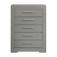 Ives 5-drawer Bedroom Chest of Drawers Grey High Gloss 224975