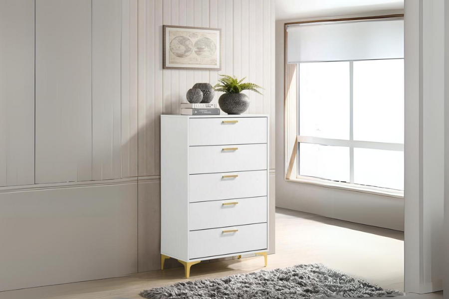 Kendall 5-drawer Bedroom Chest White 224405