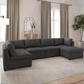 Thomasville Tisdale Modular Sectional 6 -piece Boucle with Storage Ottoman