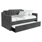 Kingston Upholstered Twin Daybed with Trundle Charcoal 315962