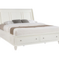 Sandy Beach Wood Eastern King Storage Panel Bed Cream White 201309KE