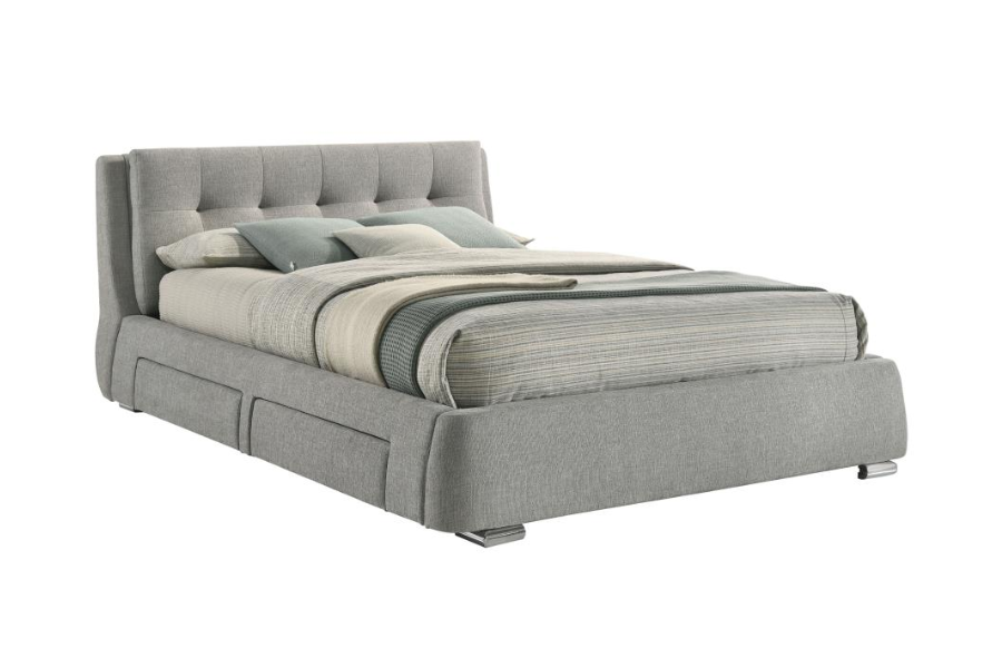 Fenbrook Upholstered Queen Storage Panel Bed Grey 300523Q