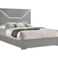 Ives Eastern King Panel Bed LED Headboard Grey High Gloss 224971KE Comming Soon