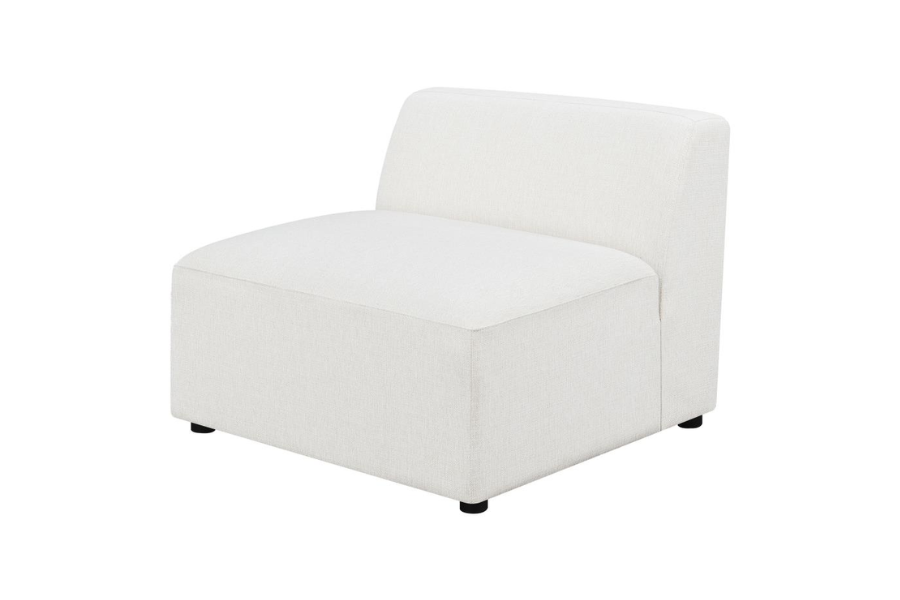 Sillón Freddie tapizado con respaldo estrecho y sin brazos Pearl 551641 