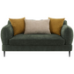 Jade Chenille Upholstered Modern Track Arm Loveseat Green 509132