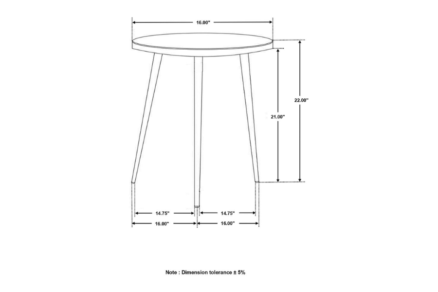 Acheson Round Marble Top Side Table White and Gold 930060