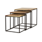 Belcourt 3-piece Square Nesting Tables Natural and Black 931182