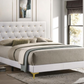 Kendall Upholstered Eastern King Panel Bed White 224401KE