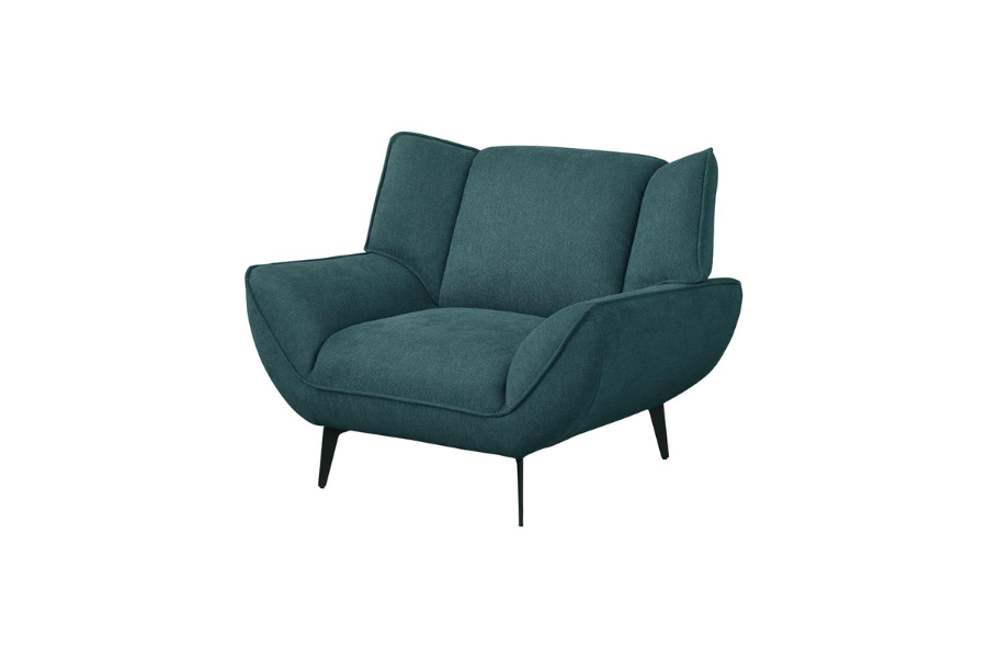 Acton Upholstered Flared Arm Accent Chair Teal Blue 511163