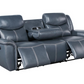 Sloane 2-piece Upholstered Reclining Sofa Set Blue 610271-S2