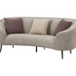 Ellorie Upholstered Channel Back Curved Sofa Beige 504837 Comming Soon