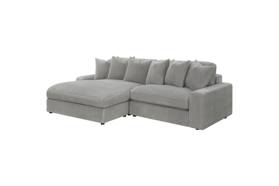 Blaine Upholstered Reversible Chaise Sectional Sofa Fog 509900